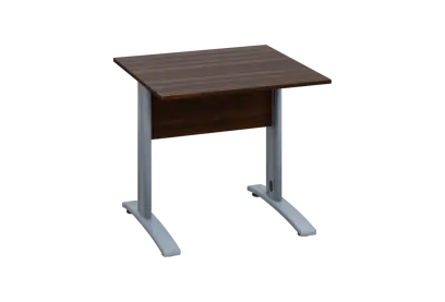 EPK 18 - 8  stůl kancelářský, kovová podnož stříbrná, deska 18 mm, široký 800 mm, ořech královský